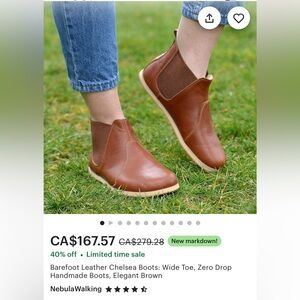 Nebula walking barefoot Chelsea boots- new in box. Black, size 8.5